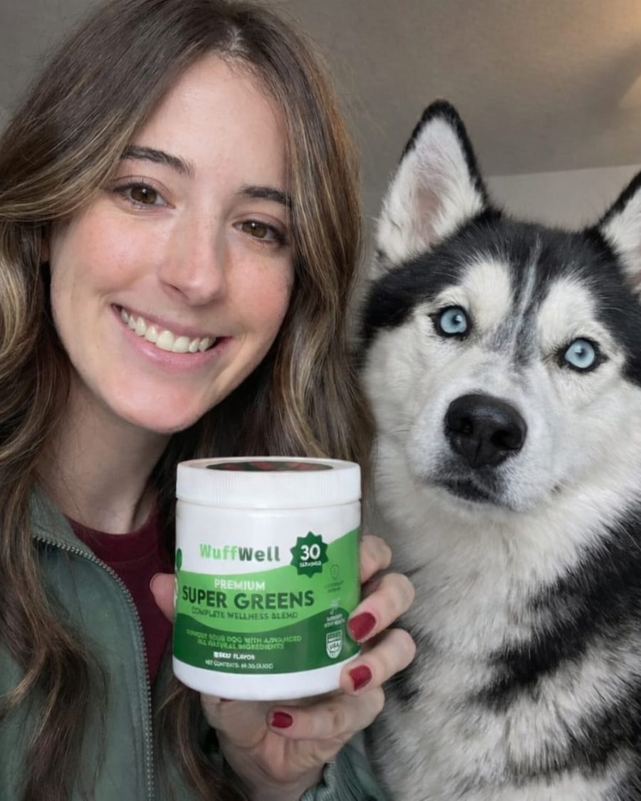 WuffWell customer with her husky